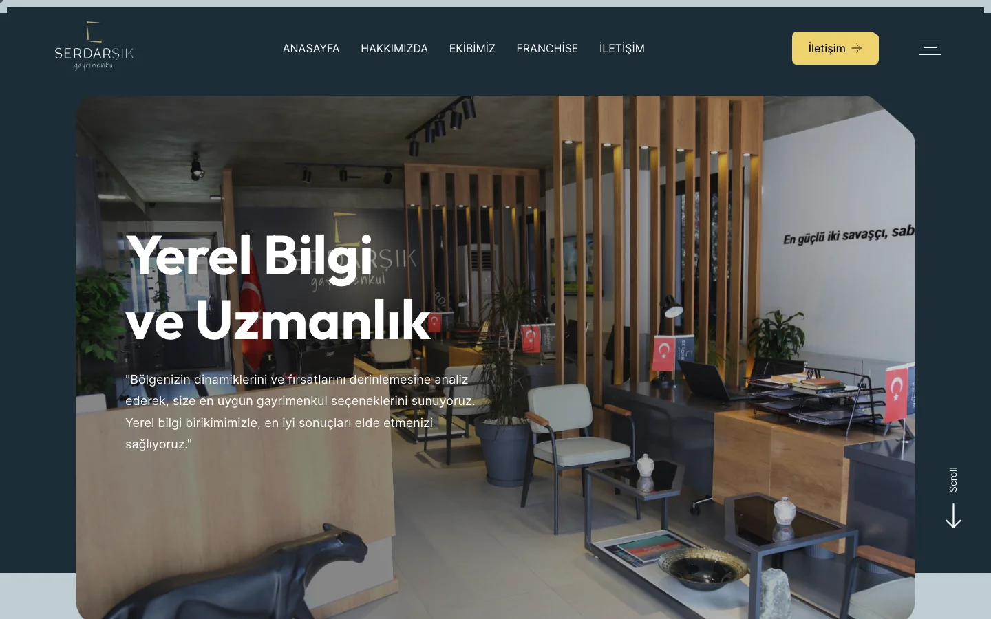 Serdar Şık Gayrimenkul — Web Tasarım projesi